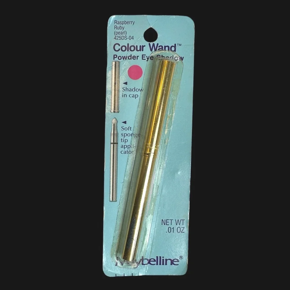 Vintage Maybelline Colour Wand Powder Eye Shadow Raspberry Ruby Pearl 425DS-04